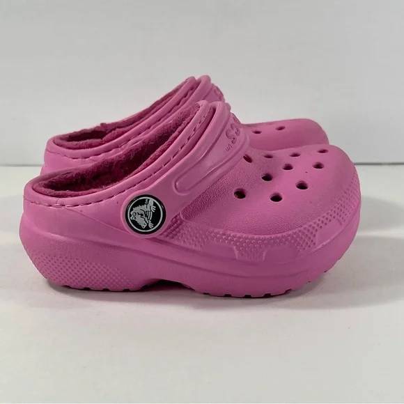 Croc’s Pink Toddler Classic Lined Clog - C5 - Picture 1 of 8